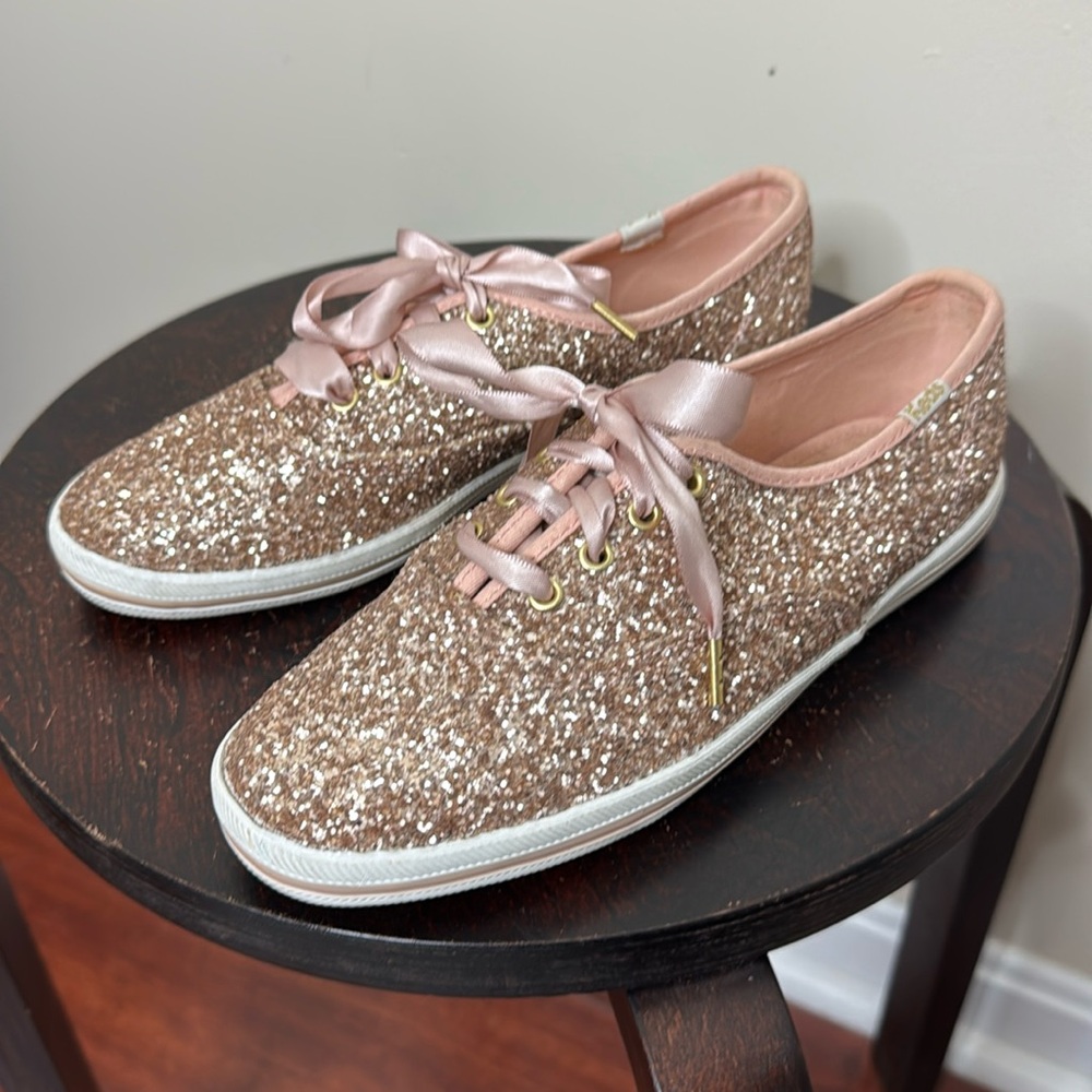 Kate spade keds collab glitter sneakers size 6
